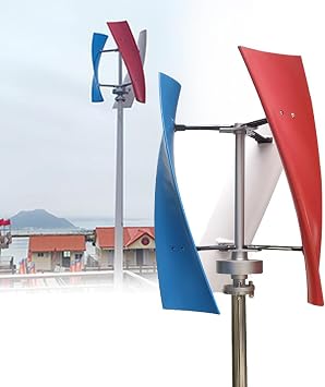 Wind Turbine, 12V/24V Vertical Home Use Wind Generator Kits with Controller, 3 Aluminum Alloy Blade, 5000W,12V