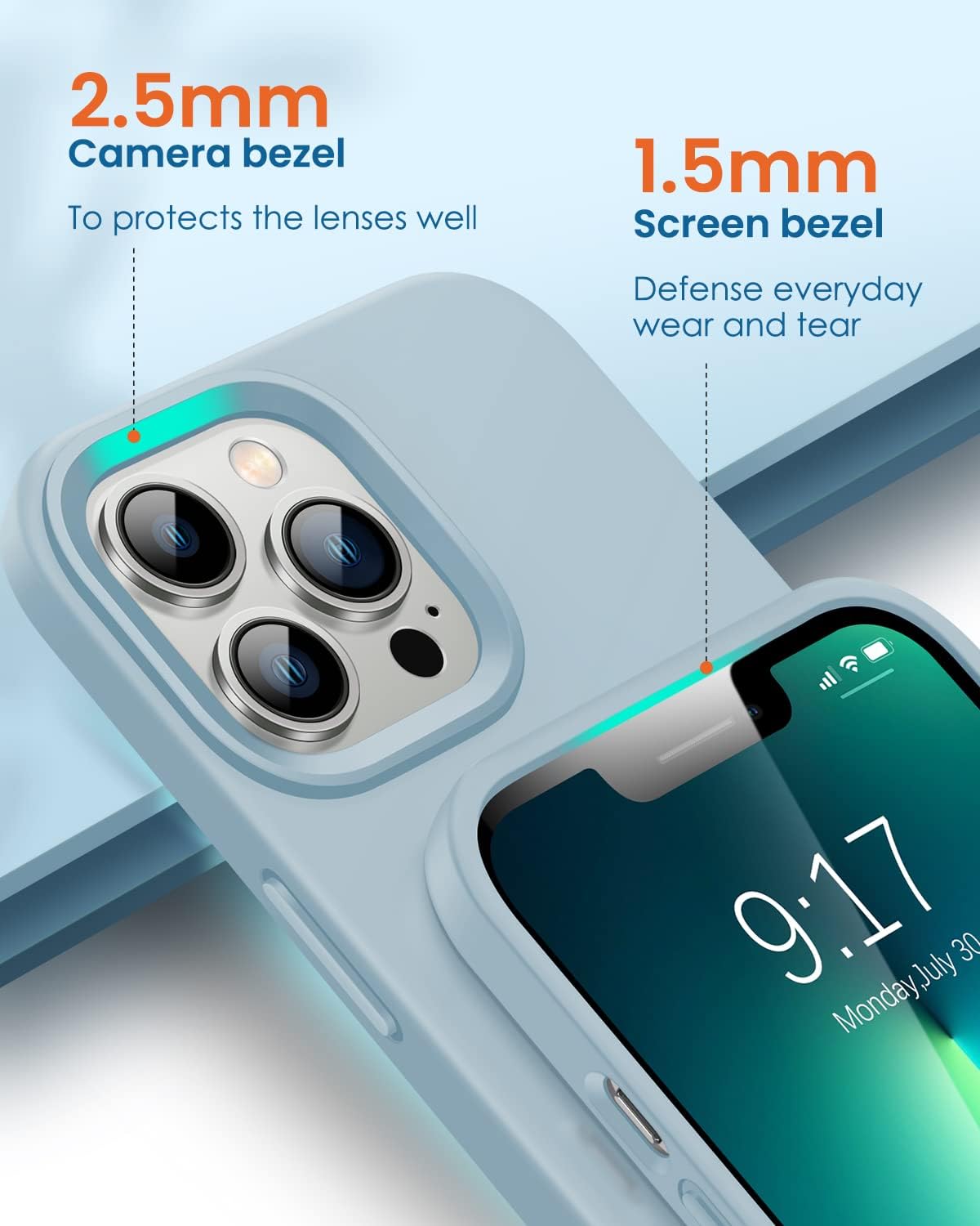 OuXul Compatible with iPhone 12 Pro Max Case Liquid Silicone Gel Rubber Phone Case, iPhone 12 Pro Max 2020 6.7 Inch Cover Full Body Slim Soft Microfiber Lining Protective Cases (Lilac)
