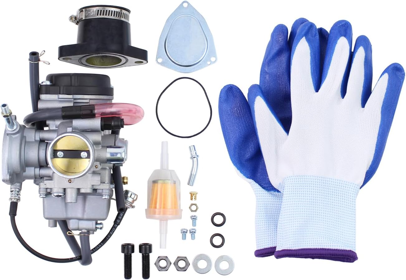 MOTOKU Carburetor Carb and Intake Manifold Boot for Yamaha Big Bear 250 400 Wolverine 350 450 Bruin 250 350 Kodiak 400 450 Grizzly 350 400 450