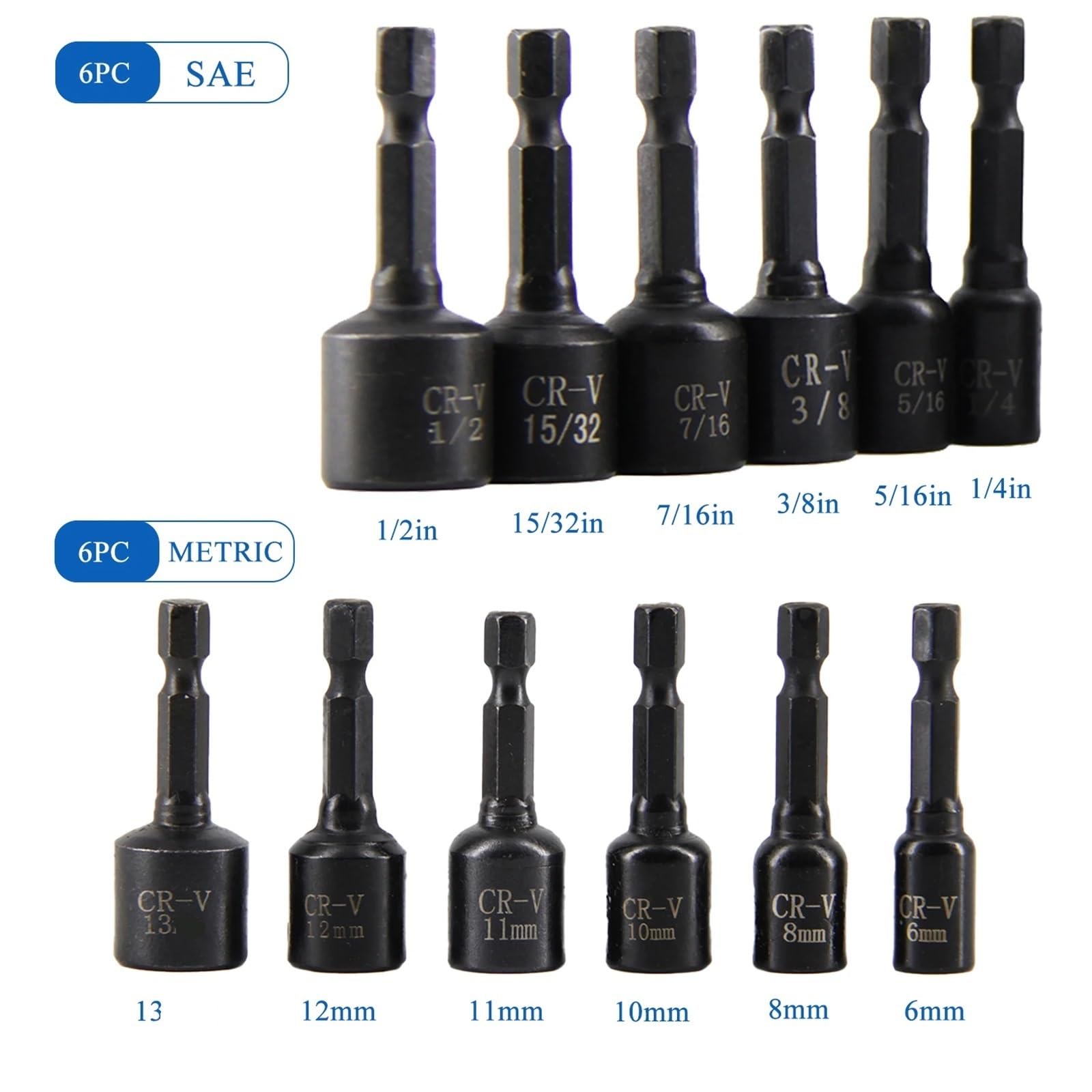 Puntas De Atornillar Juego de 14 piezas de destornilladores magnéticos con punta hexagonal y brocas for llave de 1/4 de pulgada, destornillador eléctrico, herramientas con mango Para Taladro Eléctrico