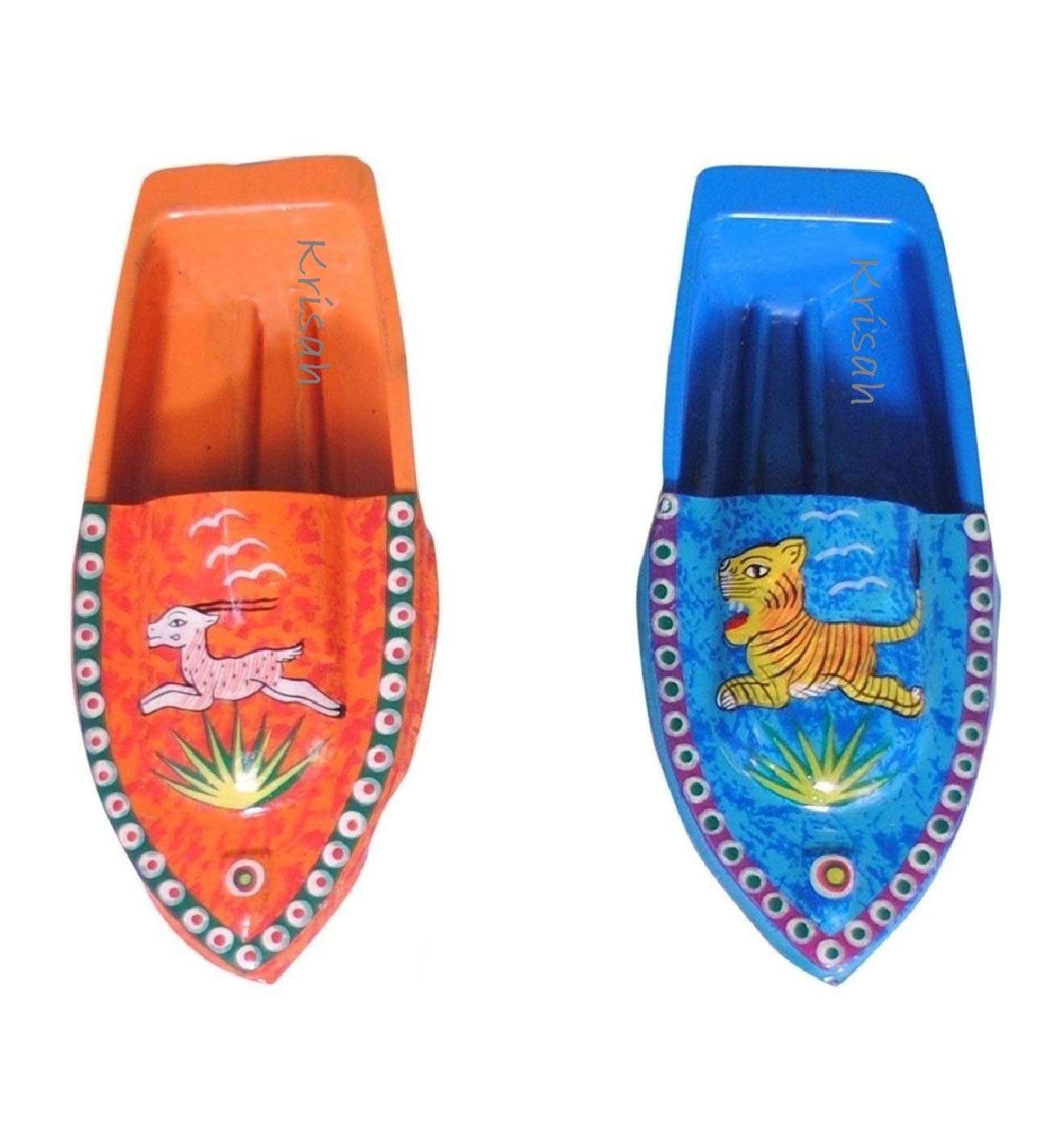 Krisah Tin Hand Painted Animal Design Putt Putt Phat Phat Pop Pop Boat Toy Multi, Pack of 2, Orange (B089YSJQB8) Amazon Price History, Amazon Price Tracker