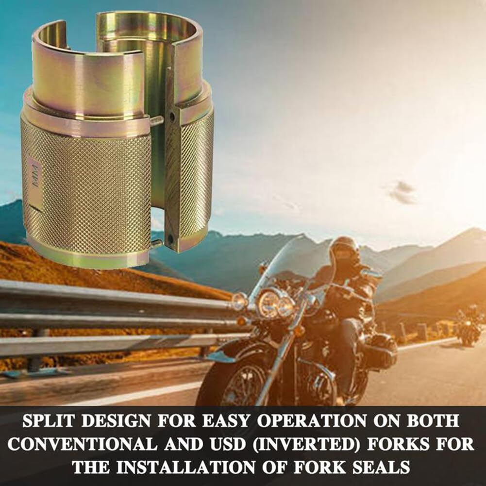 Outil Pilote De Joint De Fourche Universel 48mm - Acier Carbone, Pour Fourches Moto Conventionnelles Et Inversées