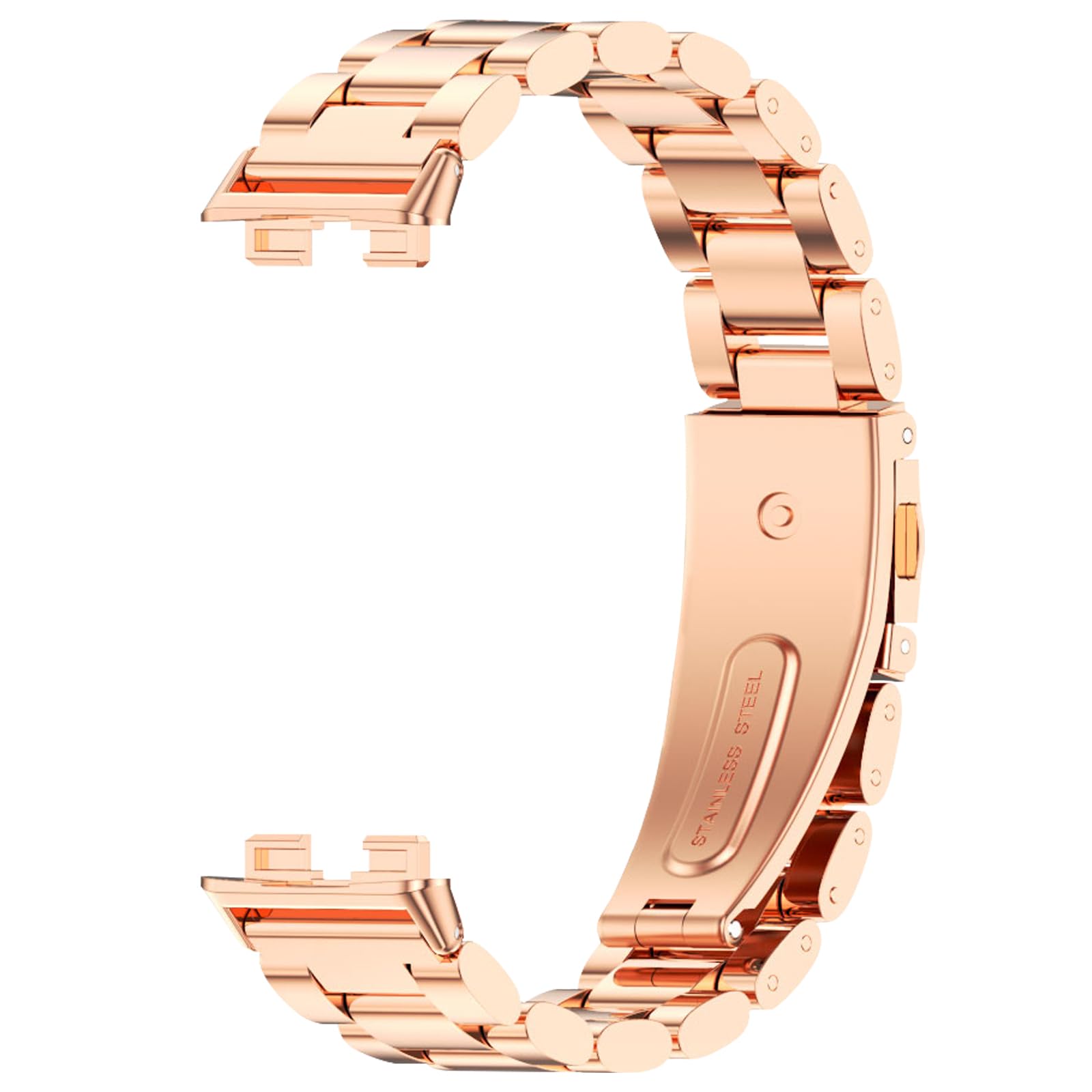 MIJOBS Cinturino di Ricambio per Huawei Band 10 & 9 & 8 Cinturini Acciaio Inox in Metallo, Bracciali di Ricambio per Orologi Intelligenti, Nero