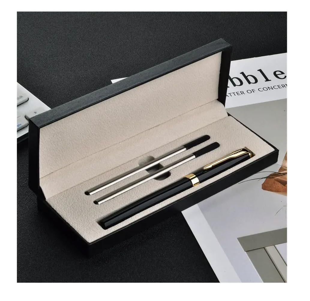 SPHINX Black Premium Metallic Rollerball Pen Gift Set with 2 Refills in Elegant Gift Box, Luxury Signature & Executive Writing Pen for Men & Women, Office, Corporate, Birthday & Festive Gifting