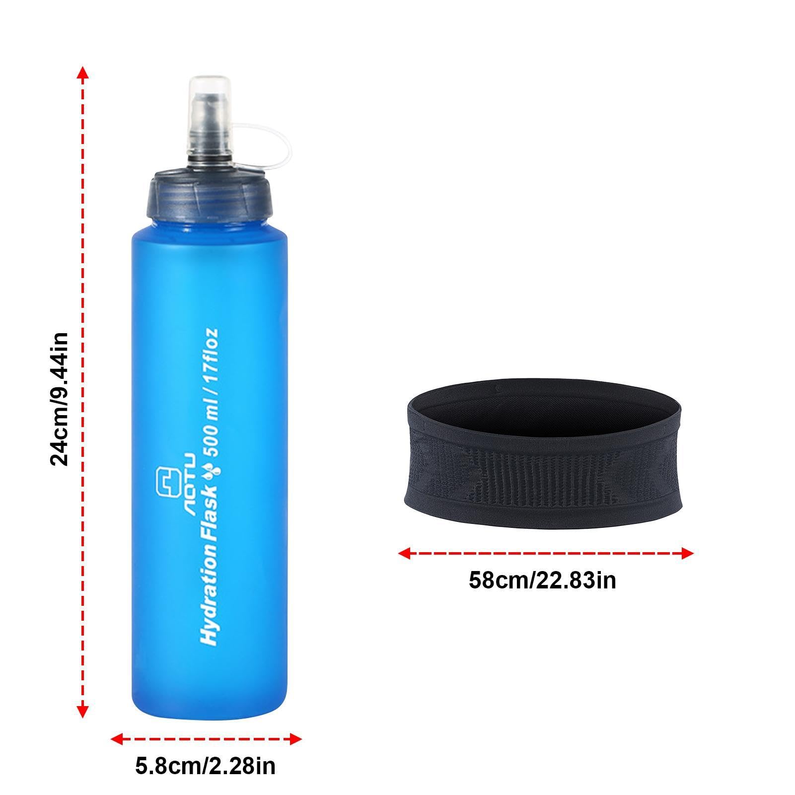 Bottiglia D'acqua Portatile | Bottiglie D'acqua pieghevoli e riutilizzabili con valvola a prova di perdite | Maniglia per bottiglia per bevande sportive senza BPA | Bottiglia d'acqua impermeabile per | Borraccia riutilizzabile per atletica Cool Cup per vi
