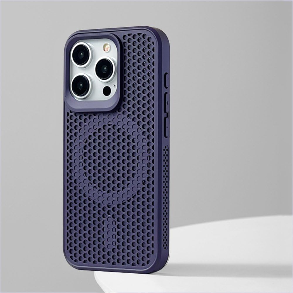 Magnetyczne etui ochronne ze strukturą plastra miodu i odprowadzaniem ciepła do iPhone 16, 15, 14, 13, 12 Pro Max, 15, 14 Plus, 13, 12 Pro, bezprzewodowe ładowanie, oddychające, kolor