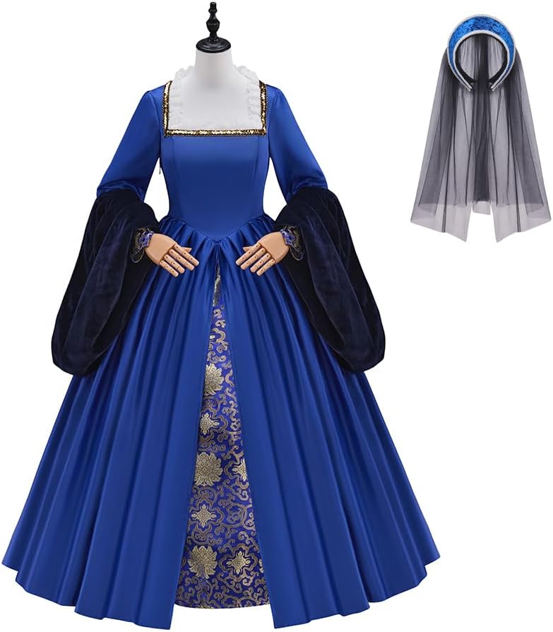 Anne Boleyn Dress Tudor Queen Cosplay Costume Renaissance Dress Elizabethan Ball Gown - Image 8