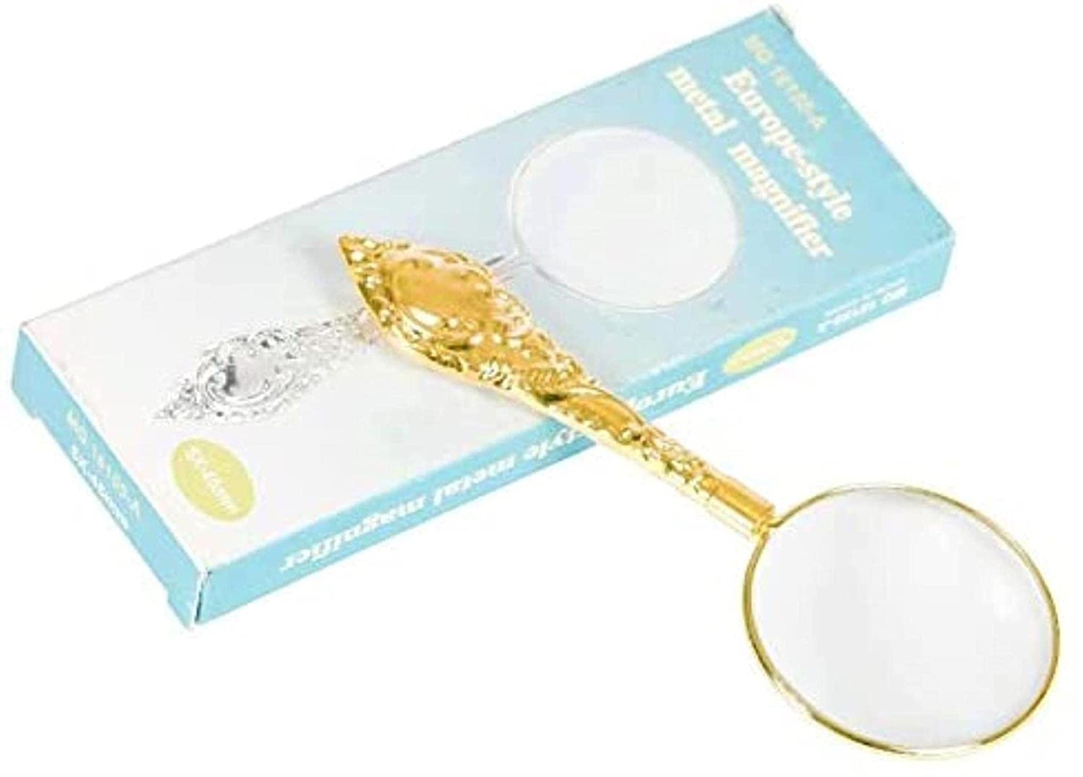 Magnifyiglasses Lenti di ingrandimento 1Pc Manico Portatile Magnifyiglass Lente di ingrandimento in Metallo e Vetro Readinewspaper Loupe Retro Nostalgia Stile e