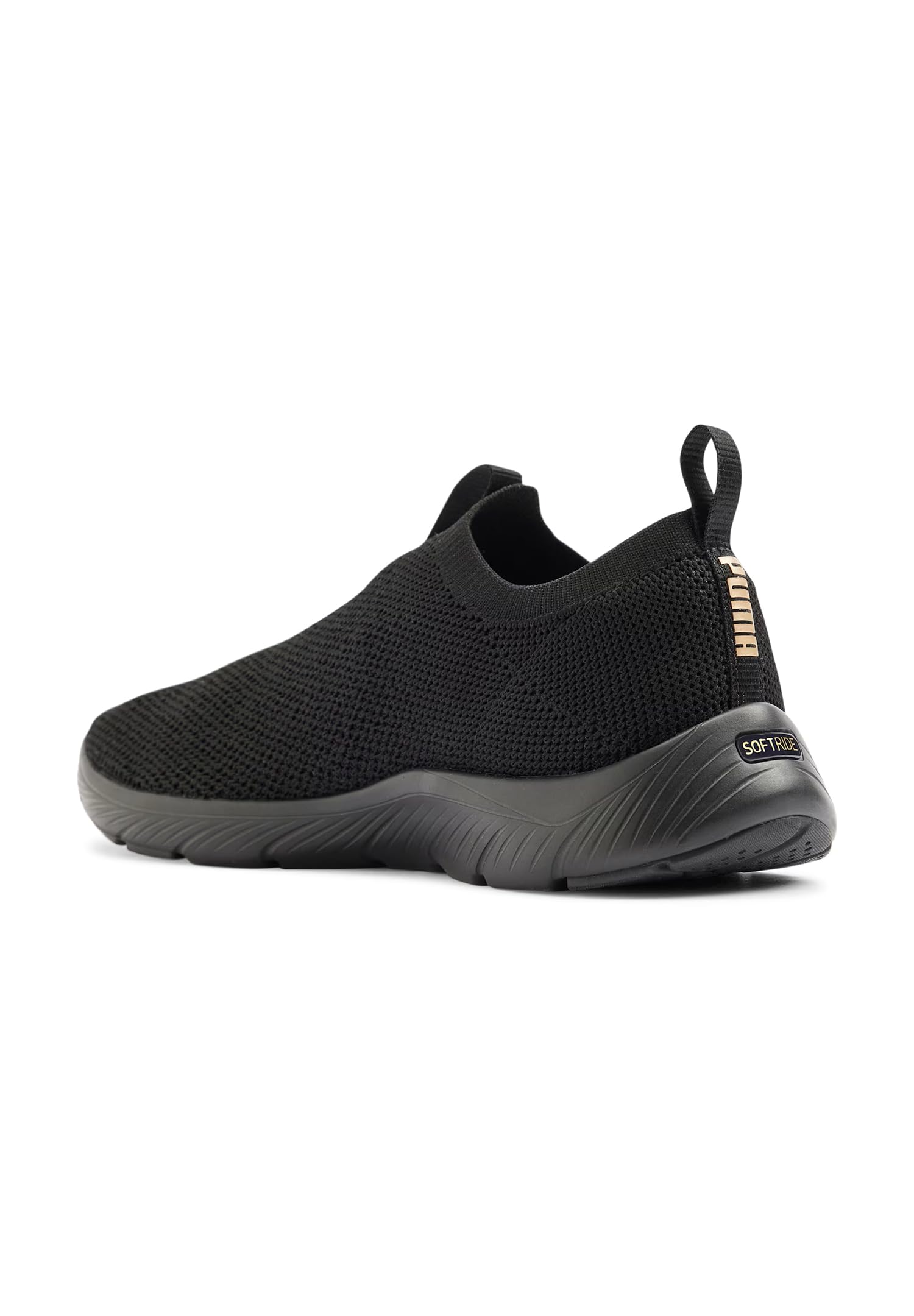 PUMA Softride Premier Slip-On Strick-LaufschuheDamen 309834 09 Black Gold