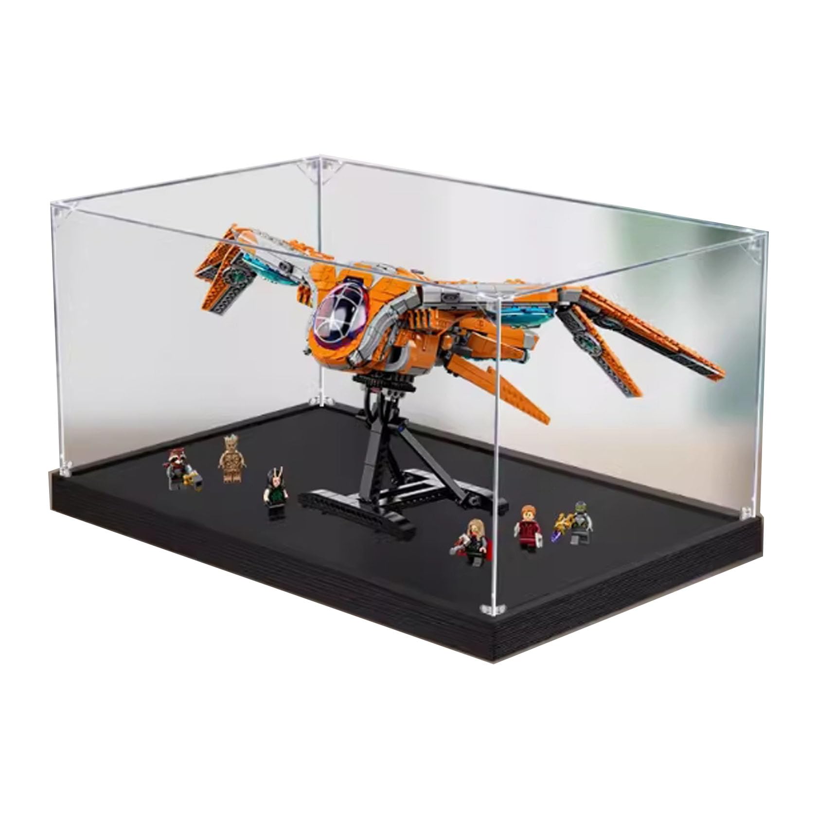 Scatola di visualizzazione acrilica trasparente per Lego 76193 Guardiani della nave Galaxy, scatola di visualizzazione antipolvere collezione modello (solo scatola di visualizzazione) (2mm)