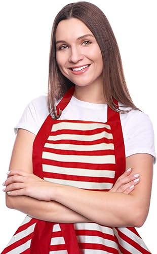 Miniatura 8 de Violet Mist - Bonito delantal retro con diseño de lunares y bolsillos para mujer