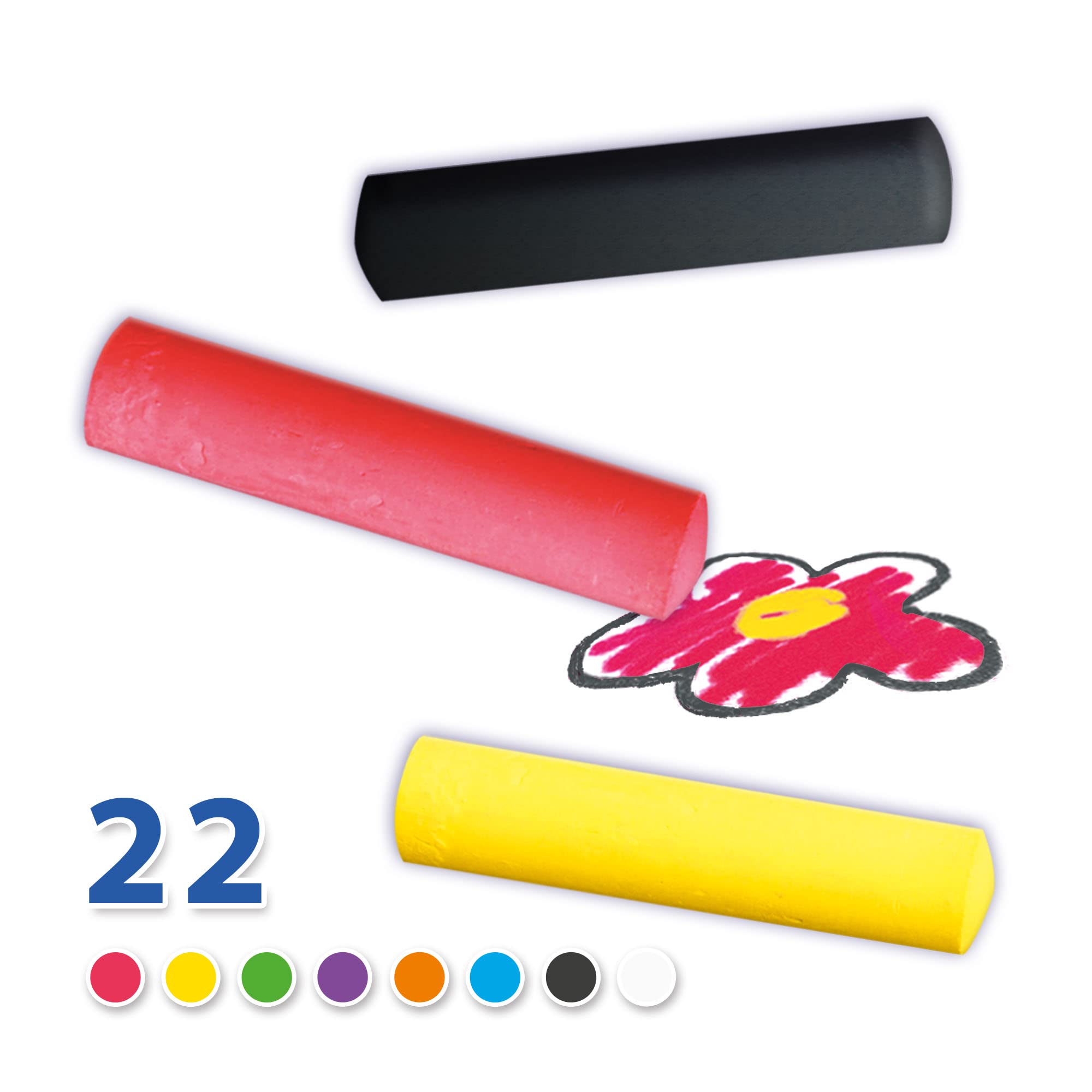 SES Creative 02205 Playground chalk 22pcs bucket - Image 2