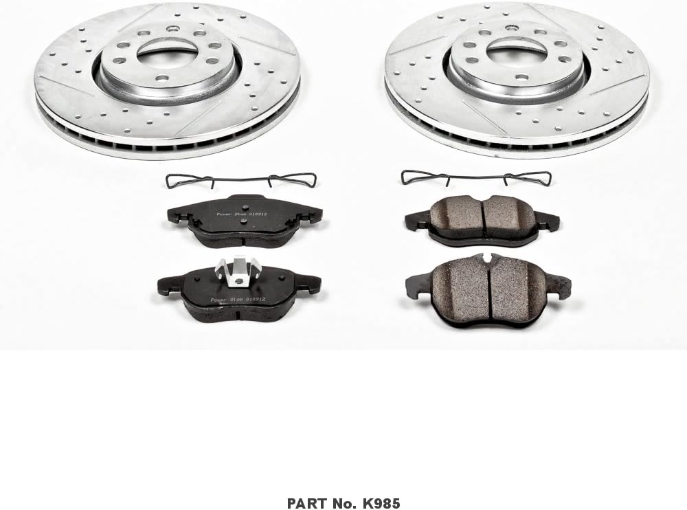 Buу 2 gеt 3 Power Stop K985 Front Z23 Carbon Fiber Brake Pads with Drilled & Slotted Brake Rotors Kit