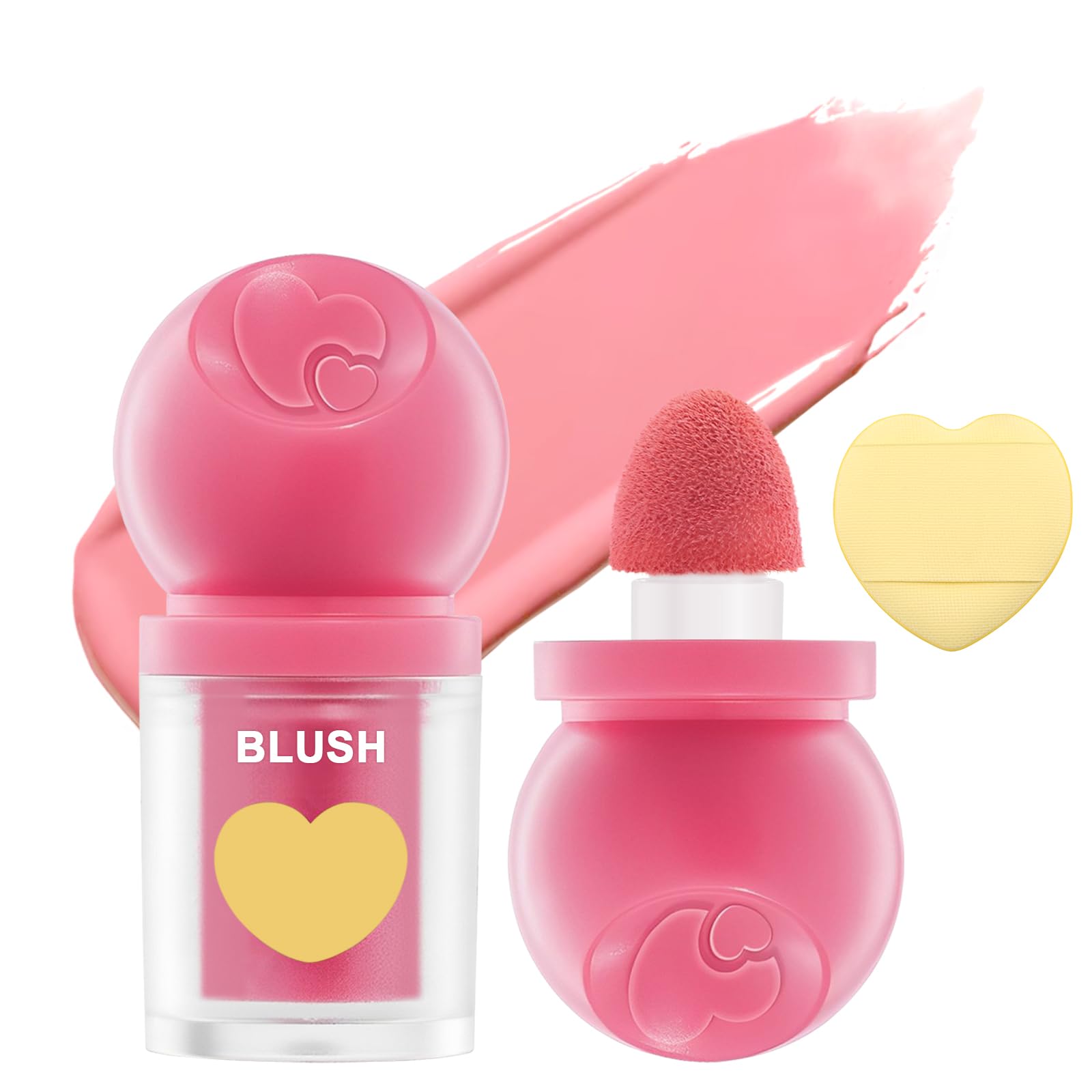 Erinde Long-Wear Makeup Blush, Waterproof Creamy Liquid Blush, Natural Matte Finish Blusher, Blush on with Brush/Puff, Blendable & Buildable Red Cheek Blush, Soft Lightweight High-Pigment Texture, 05