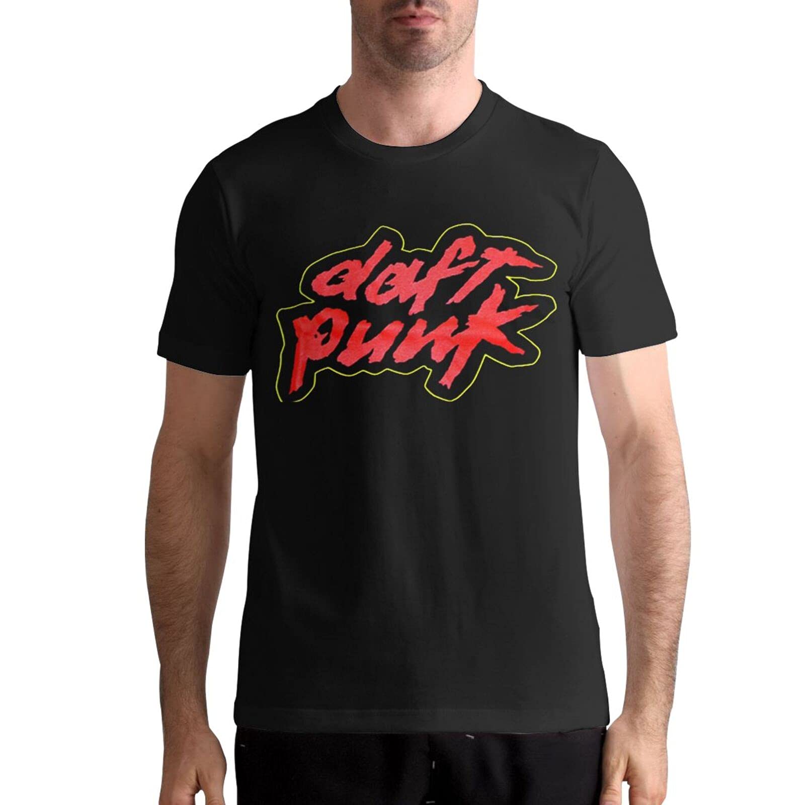 Cotton Daft Punk Homework Mens T Shirts Man Tops Black L