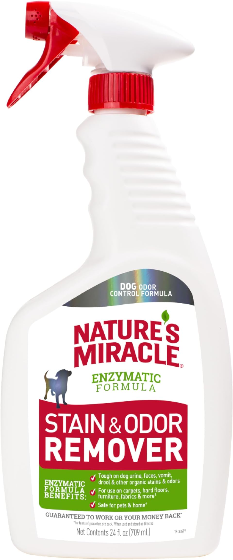 Nature's Miracle Dog Spot and Odor Remover Perfect for Everyday Stains Remove Tough Odors and Stains, Vomiting, Urine and Drooling, Light Scent Refreshing Trigger Spray - 24 oz