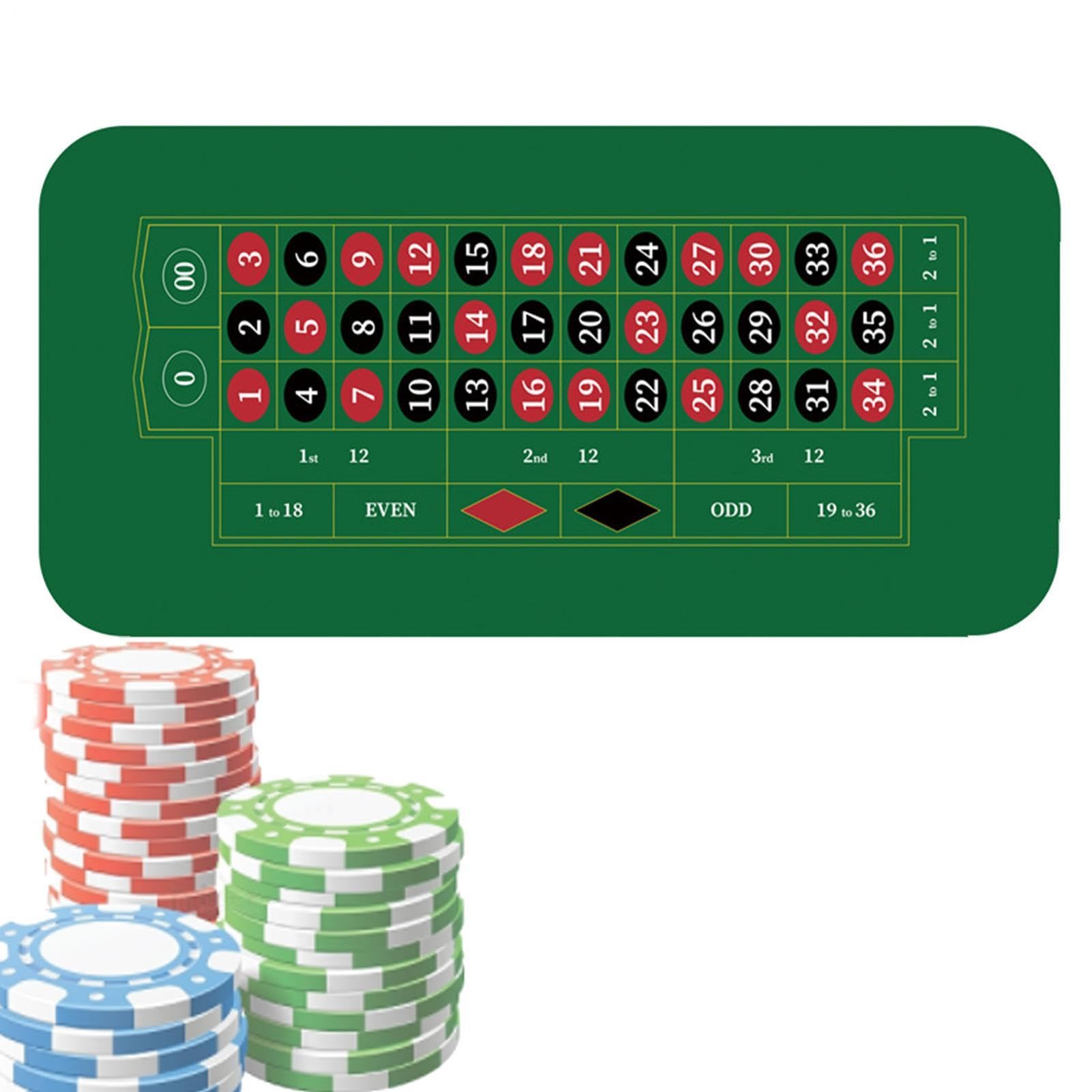Générique Tovaglia da Poker, Tovaglia da – Tappeto da Poker Holdem 120 x | 60 cm, tappetino da tavolo da poker antiscivolo, copritavolo a carte per sera, raccolta fondi, serate a tema