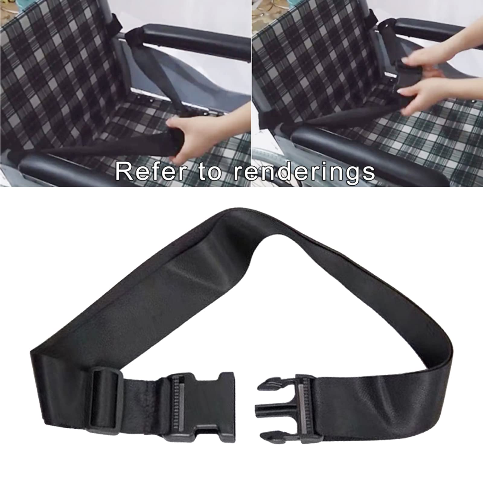jojomis Los cinturones de seguridad duraderos para silla de ruedas se utilizan para cuidar de los pacientes, correas de arnés de cojín con hebilla de fácil liberación, 2 metros