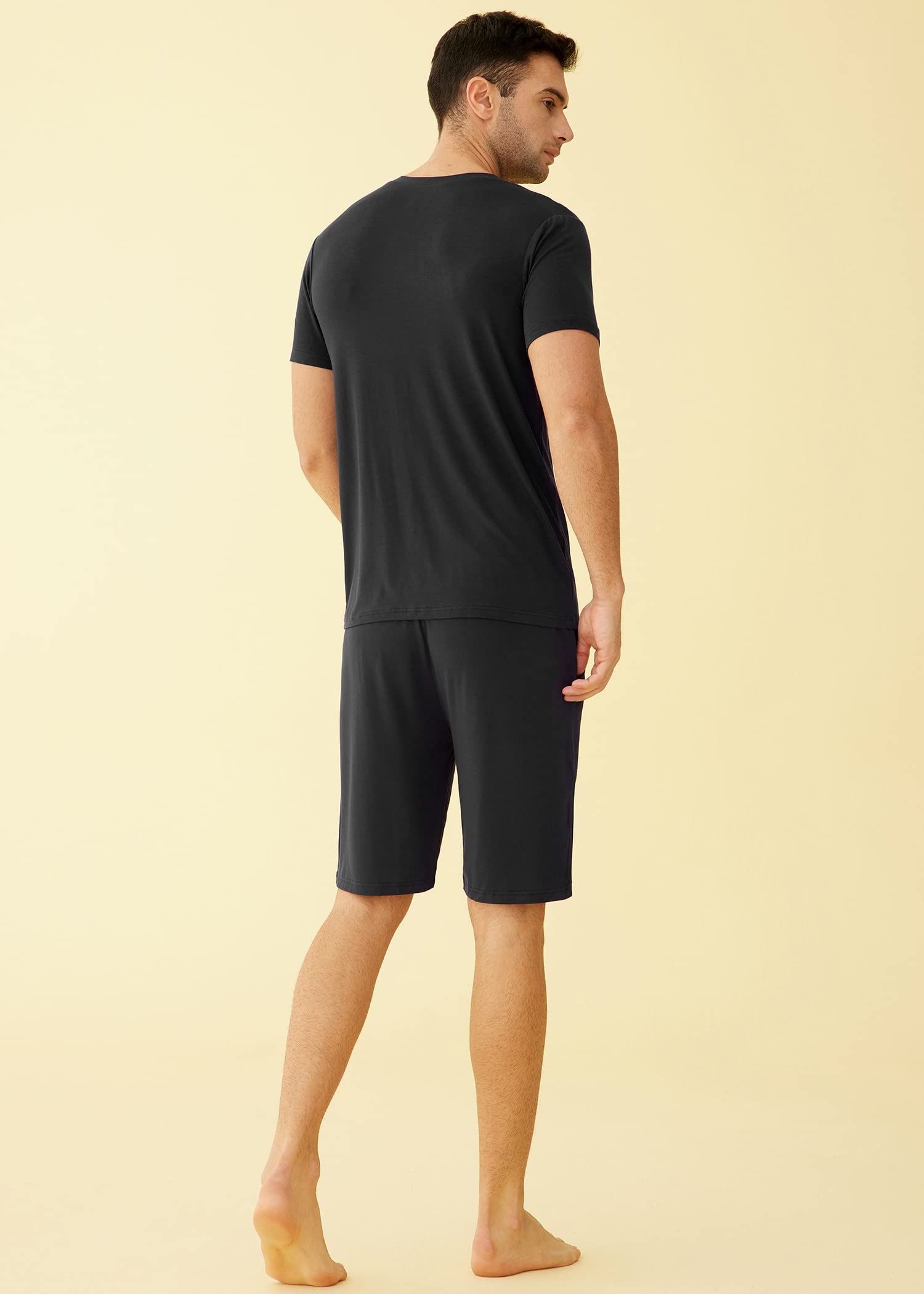 Latuza Herren Pyjama-Set mit kurzen Ärmeln und Shorts