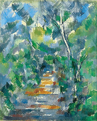 Póster Cezanne Forest Scene; decoración artística de naturaleza
