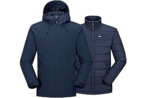 33,000ft Mens 3 in 1 Jacket Waterproof Windproof Winter Ski Snow Jacket...