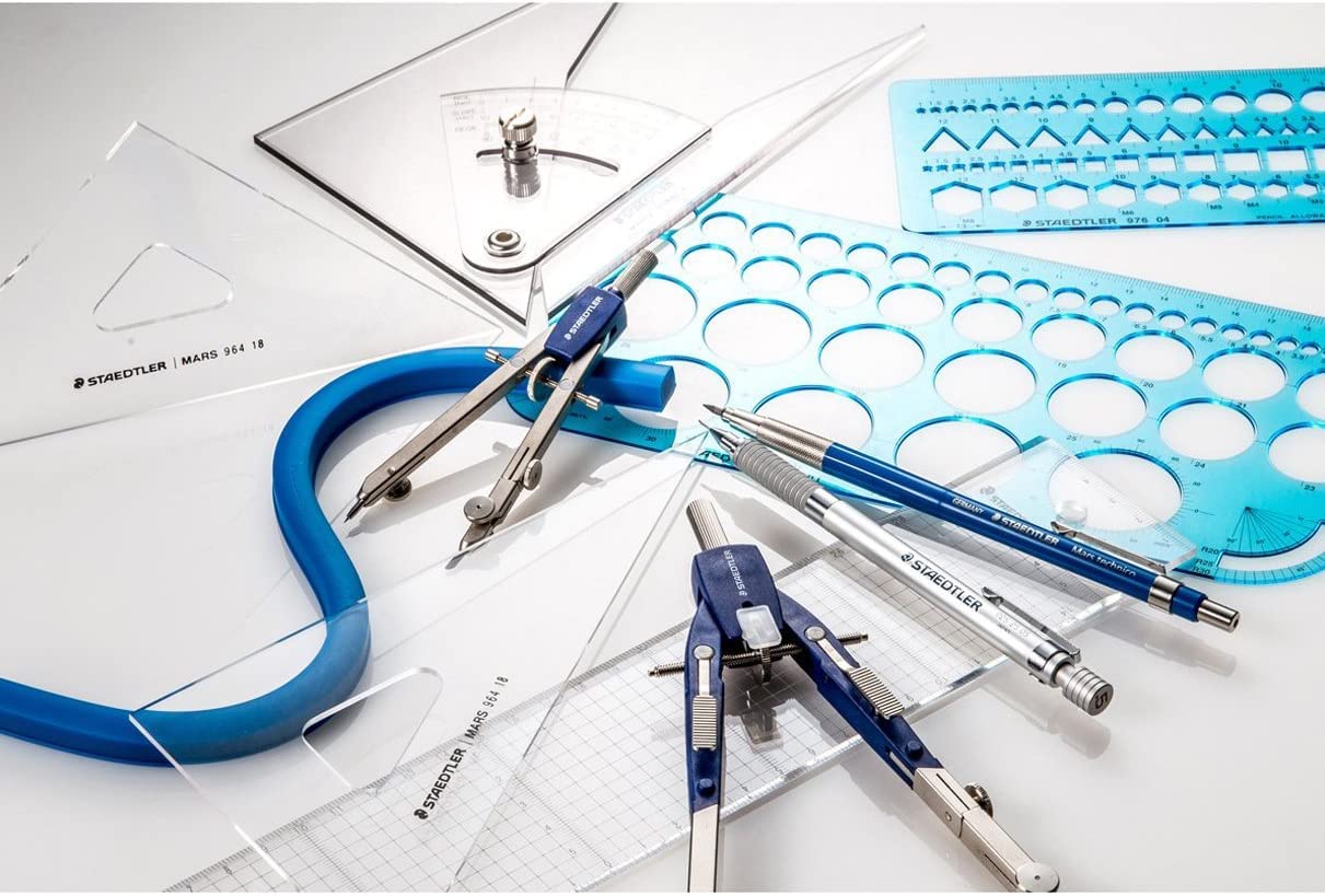 Staedtler haute précision tout en aluminium Échelle triangulaire avec le général pour 30 cm Vernier