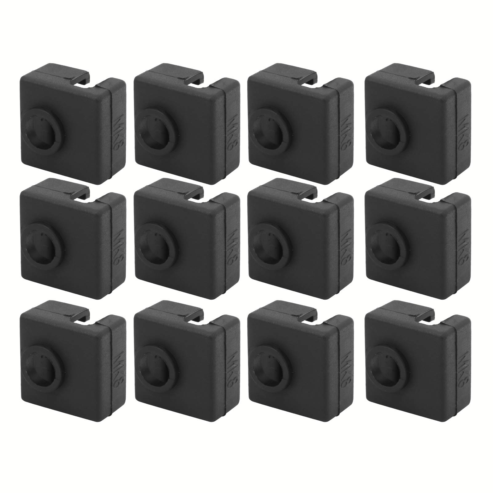 Lot De 12 Housses Silicone Pour Bloc Chauffant Imprimante 3D - Résistant 280°C, Protection Contre La Poussière