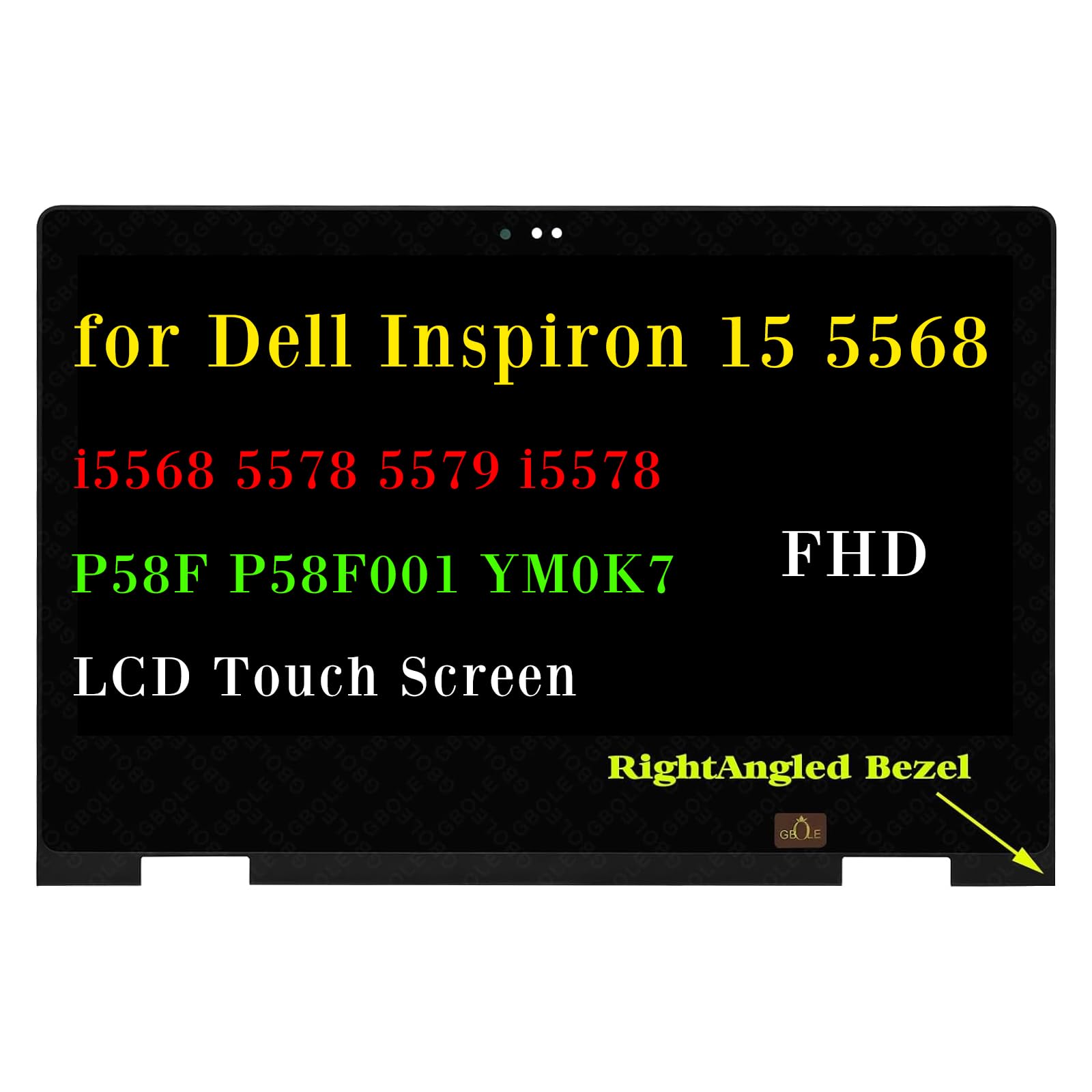 Dell For Inspiron 15 5568 5578 5579 7569 7579 P58f P58f001 LCD Touch Screen Digitizer Replacement I.1594785572