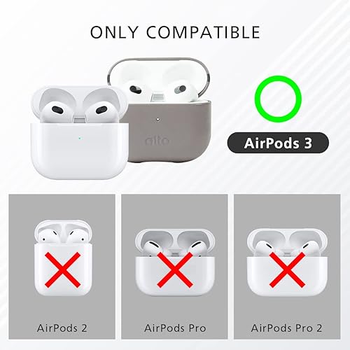 Miniatura 3 de Alto Funda protectora de cuero para Airpods 3, funda de carga, accesorios de cuero de anilina italiana para Apple AirPods 3 hombres y mujeres,