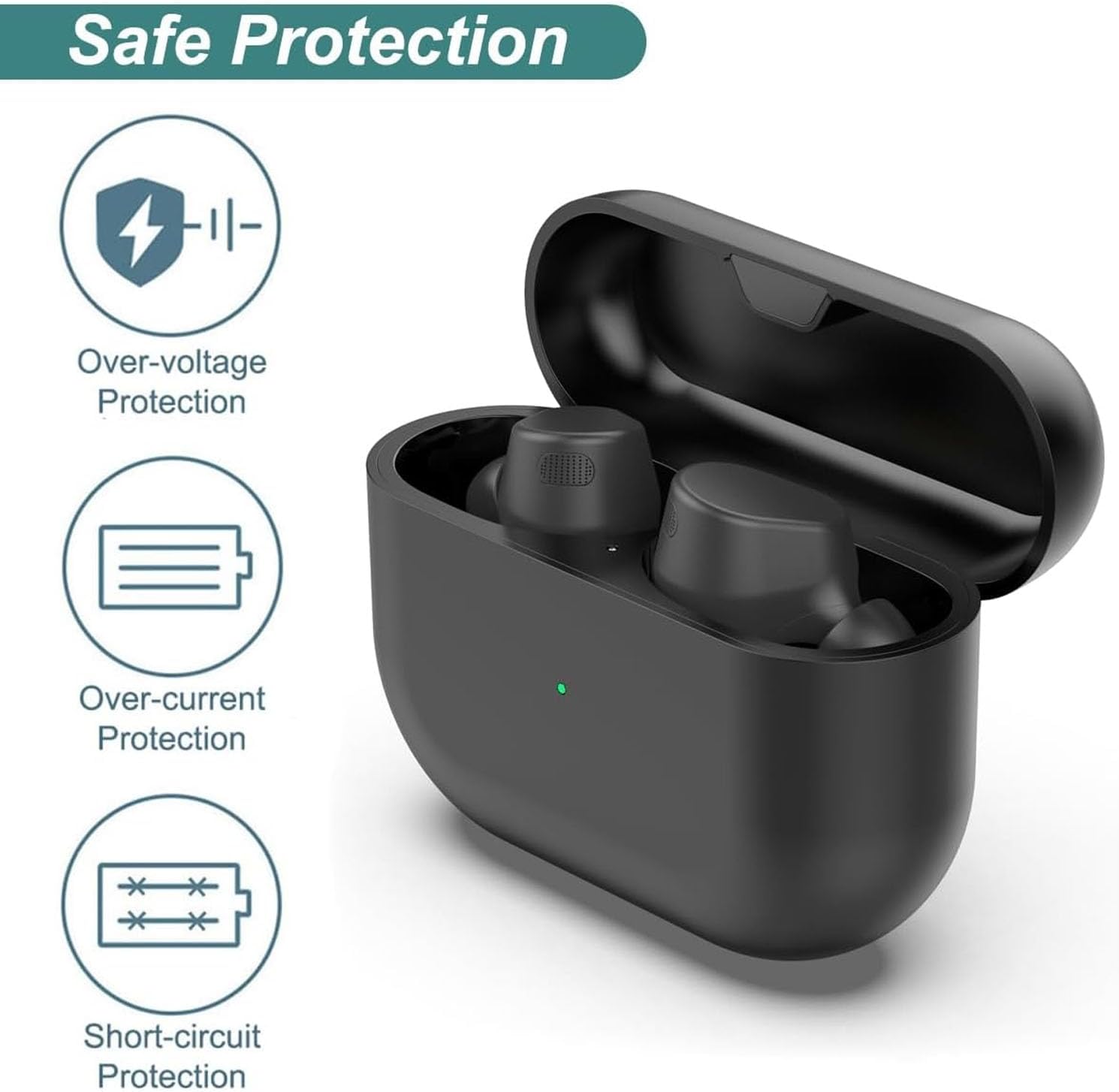 Replacement Charging Case for Elite 8 Active Elite 8, 4X Recharge LED Indicators, ABS PC Safe Chip - Image 3
