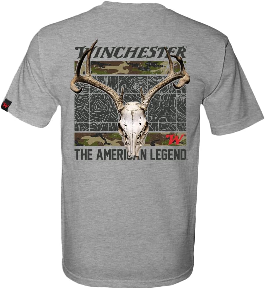 Winchester Official Camo Deer Skull Graphic T-Shirts for Men