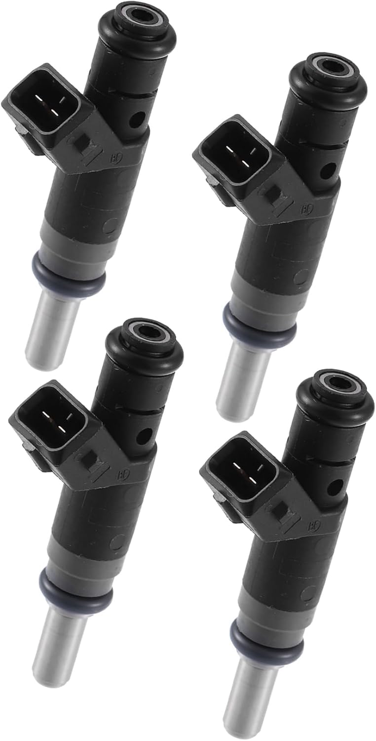 ACROPIX 4pcs 7506158 13537506158 Fuel Injector for BMW 316i 318i 320i E46 E90 2001-2012 for BMW 116i 118i 120i E87 2003-2011 for BMW X3 E83 2005-2011 Z4 E85 05-09 Car Parts, Black