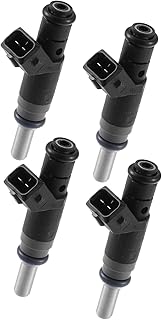 ACROPIX 4pcs 7506158 13537506158 Fuel Injector for BMW 316i 318i 320i E46 E90 2001-2012 for BMW 116i 118i 120i E87 2003-2011 for BMW X3 E83 2005-2011 Z4 E85 05-09 Car Parts, Black