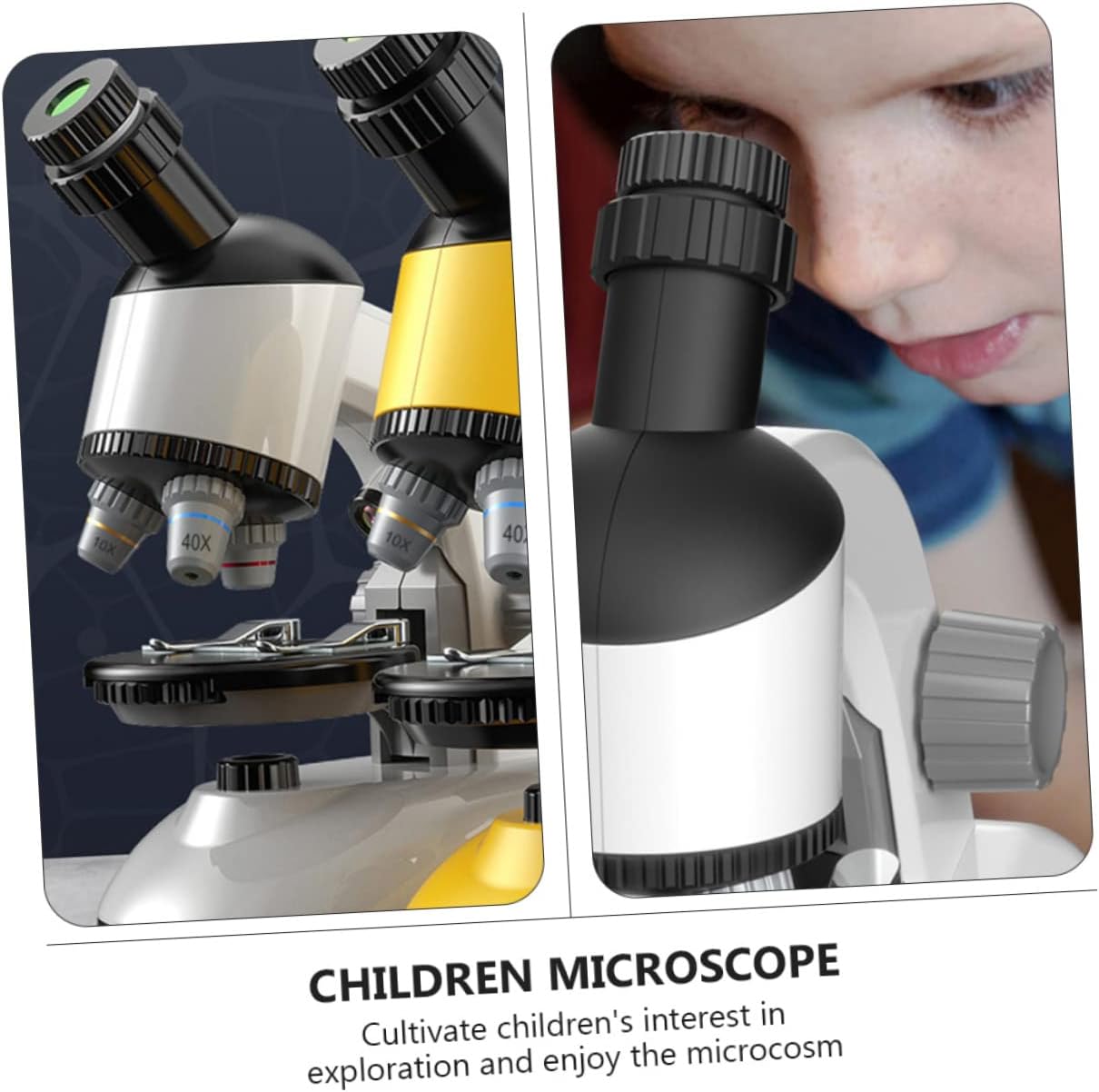 Vaguelly 1 Set Microscope Rotatable Magnifier for Educational Microscope with LED Light for Science Experiments and Observing Microscopic Details