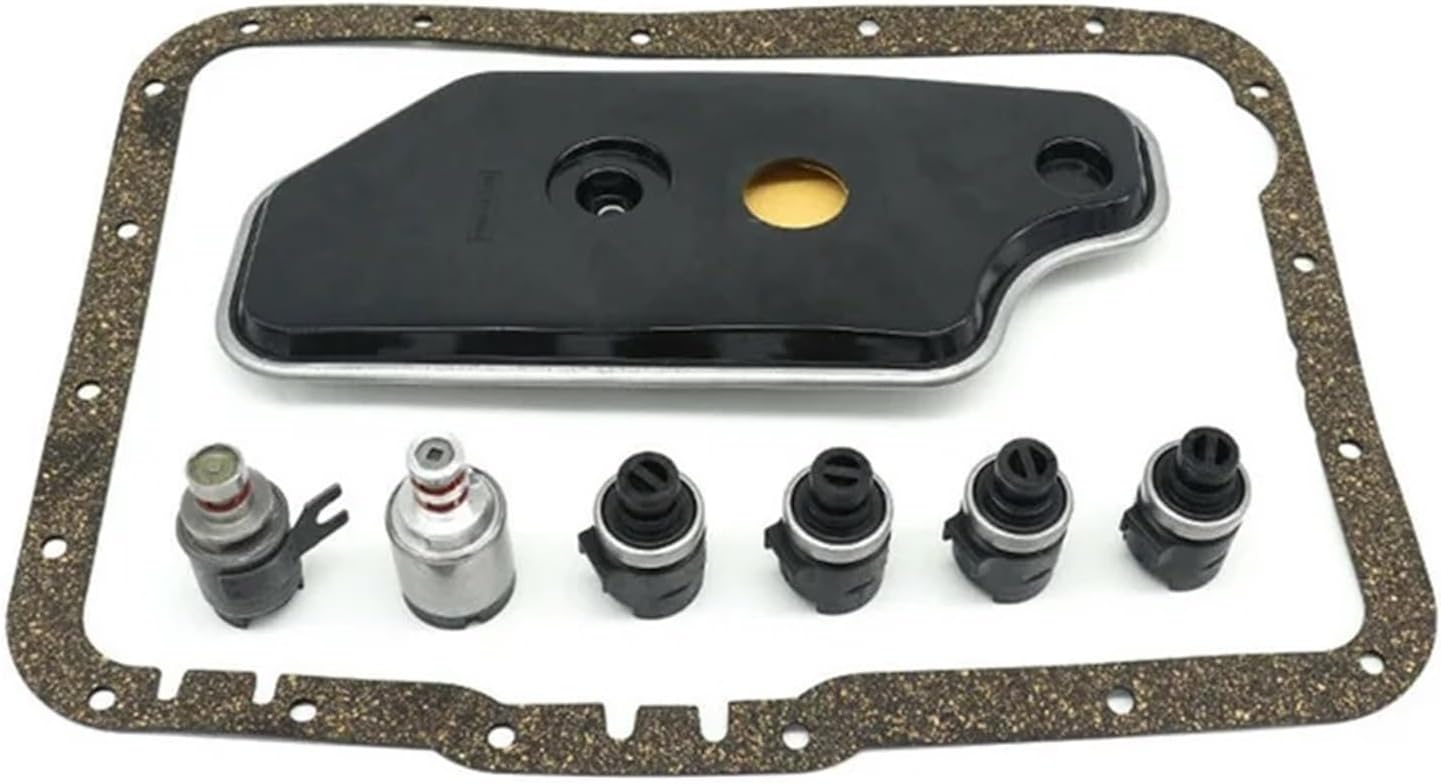 Compatible For Ford 4R44E 4R55E 5R55E 5R44E 2WD Solenoid Kit Filter And Pan Gasket Set