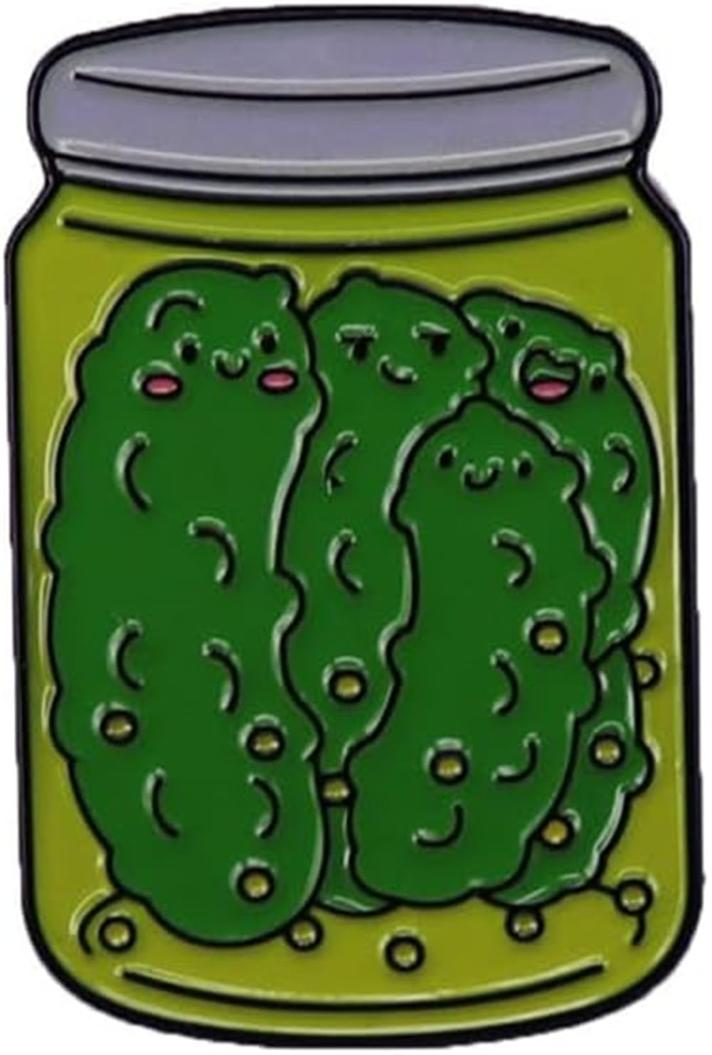 EACTEL Pickle Jar Brooch Pickle Jar Badge Cute Pickle Hard Enamel Pin Fun Gift Pickle Lovers Jewelry Gift Hat Backpack Decorative Accessory Suitable for Mother Friend