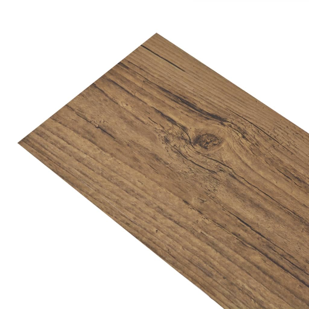 Materiały budowlane, wykładziny podłogowe i dywanSamoprzylepne deski podłogowe PVC 2,51 m² 2 mm Orzech Brązowy