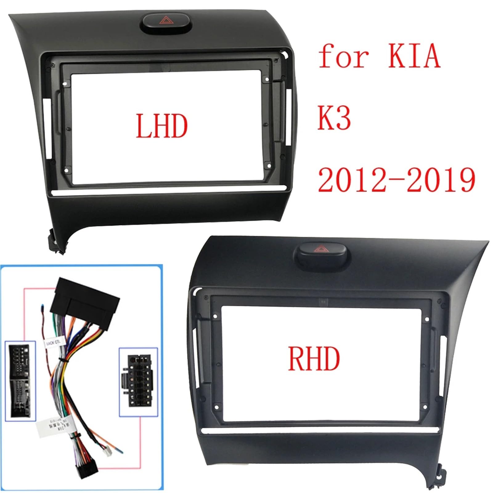 Rama panelu radia 9-calowy adapter ramy deski rozdzielczej samochodu z systemem Android, radioodtwarzaczem Pasuje do Kia K3 Cerato Forte 2013-2018 Ramka do radia(Frame-cord-LHD)