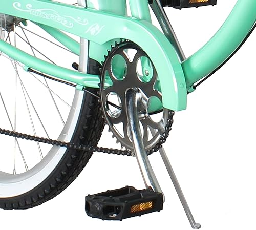 Vista 33 de MICARGI Bicicleta híbrida para adultos de 24/26 pulgadas, bicicleta híbrida de 1/7 velocidades para mujeres, hombres, personas mayores, bicicleta