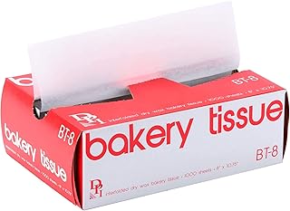 Durable Packaging BT-8 Interfolded Dry Wax Bakery Tissue Sheets | 8" x 10 3/4" | 1000 Sheets