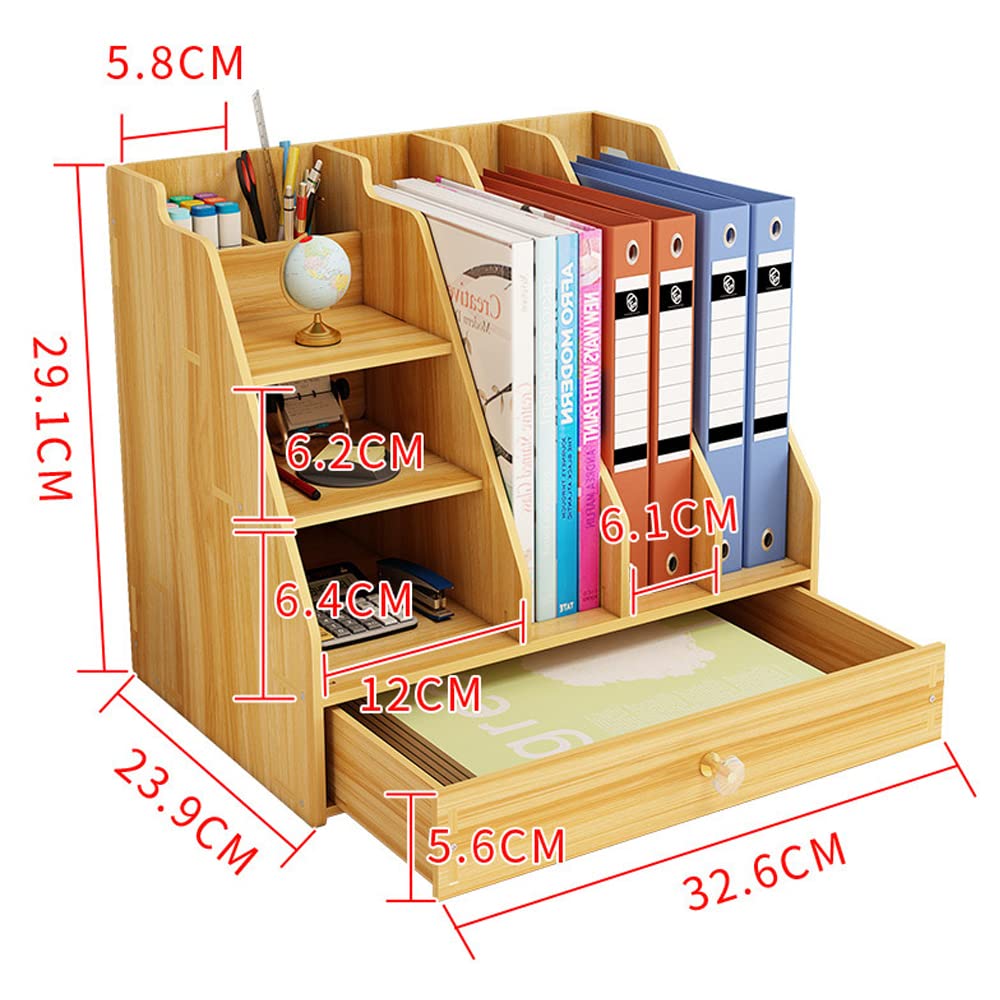 Scatola portaoggetti da ufficio, multifunzione, in legno massello, portapenne, per forniture per ufficio e cancelleria organizzazione, bianco (186)