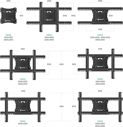 Miniatura 3 de ONKRON Full Motion TV Wall Mount for 40-75 Inch TVs up to 150 lbs, Articulating TV Wall Mount Swivel and Tilt, Long Arm Extension, max VESA 600x400,