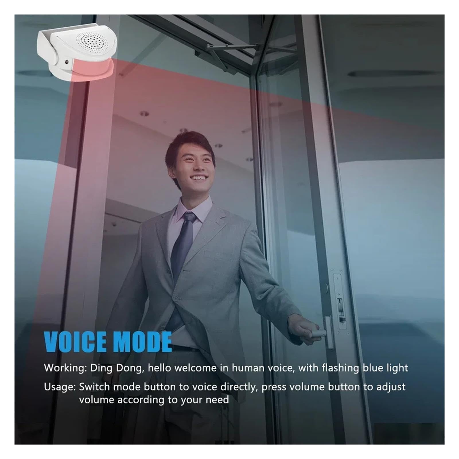 Campanello con sensore di movimento PIR wireless