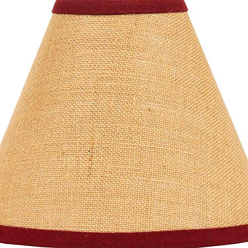 Home Collection By Raghu Red Burlap Stripe Lampshade, 6" #TOP1