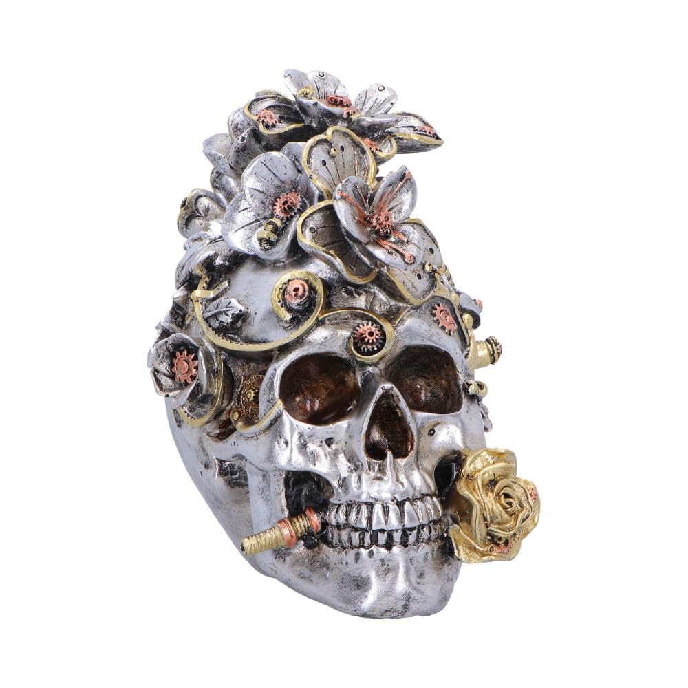 Nemesis Now Clockwork Bloom Argent : cadeau idéal pour passionné de steampunk
