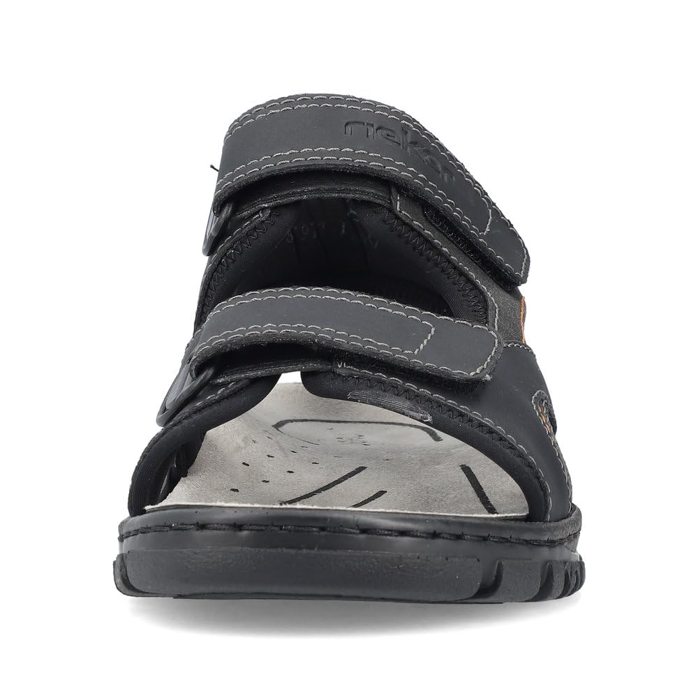 Rieker Herren Sandalen Trekkingsandalen schwarz schwarz