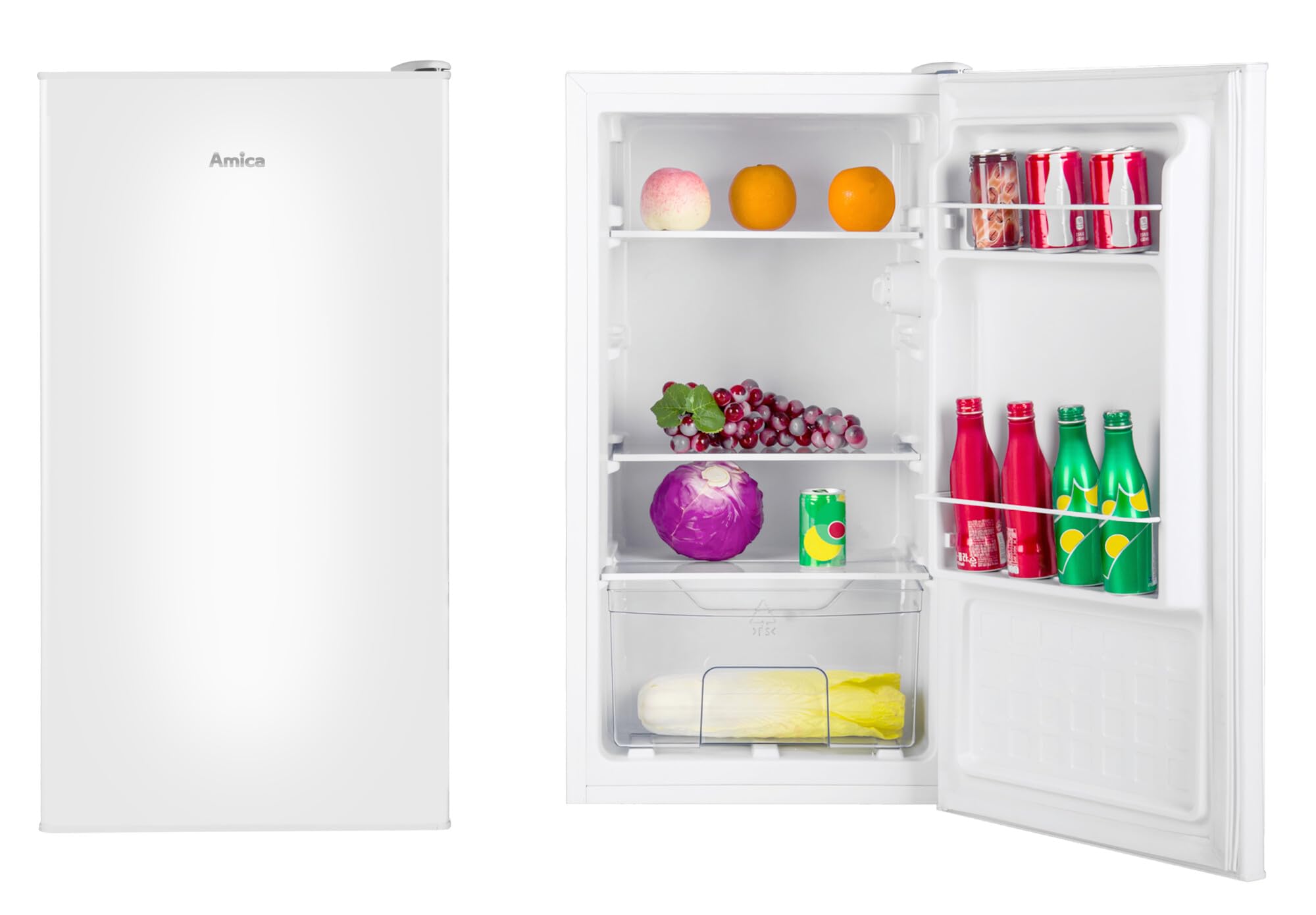 Amica VKS 351 - Frigorifero a stanza, 116 W, 85 cm (altezza) x 45 cm (larghezza) x 41 cm (profondità) / 61 litri/frigorifero a pavimento