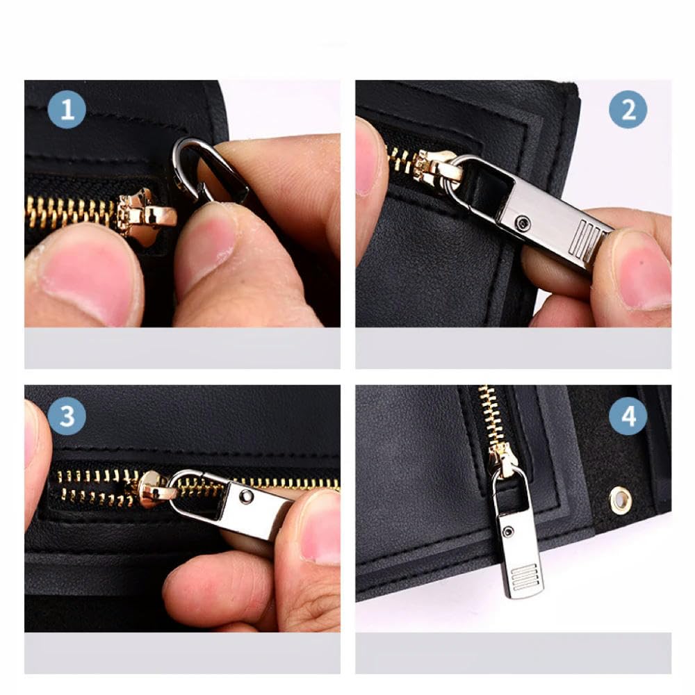 100 Uds tirador de cremallera de repuesto tirador de cremallera instantáneo desmontable para equipaje ropa mochilas abrigo DIY costura cabeza de cremallera-aleatorio