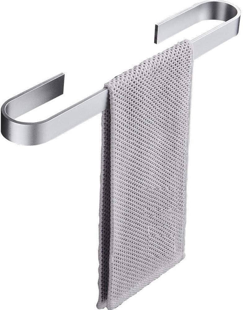 LMYSXAOZ LNNSHX Single Towel Rack Bathroom Ring Black, Silver Size: 50cm (Color : Size 60cm) (Silver