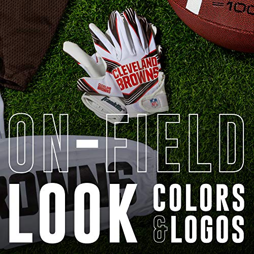 Image of Franklin Sports Youth NFL Football Receiver Gloves - Kids Football Gloves Pair - NFL Team Logos and Silicone Palm